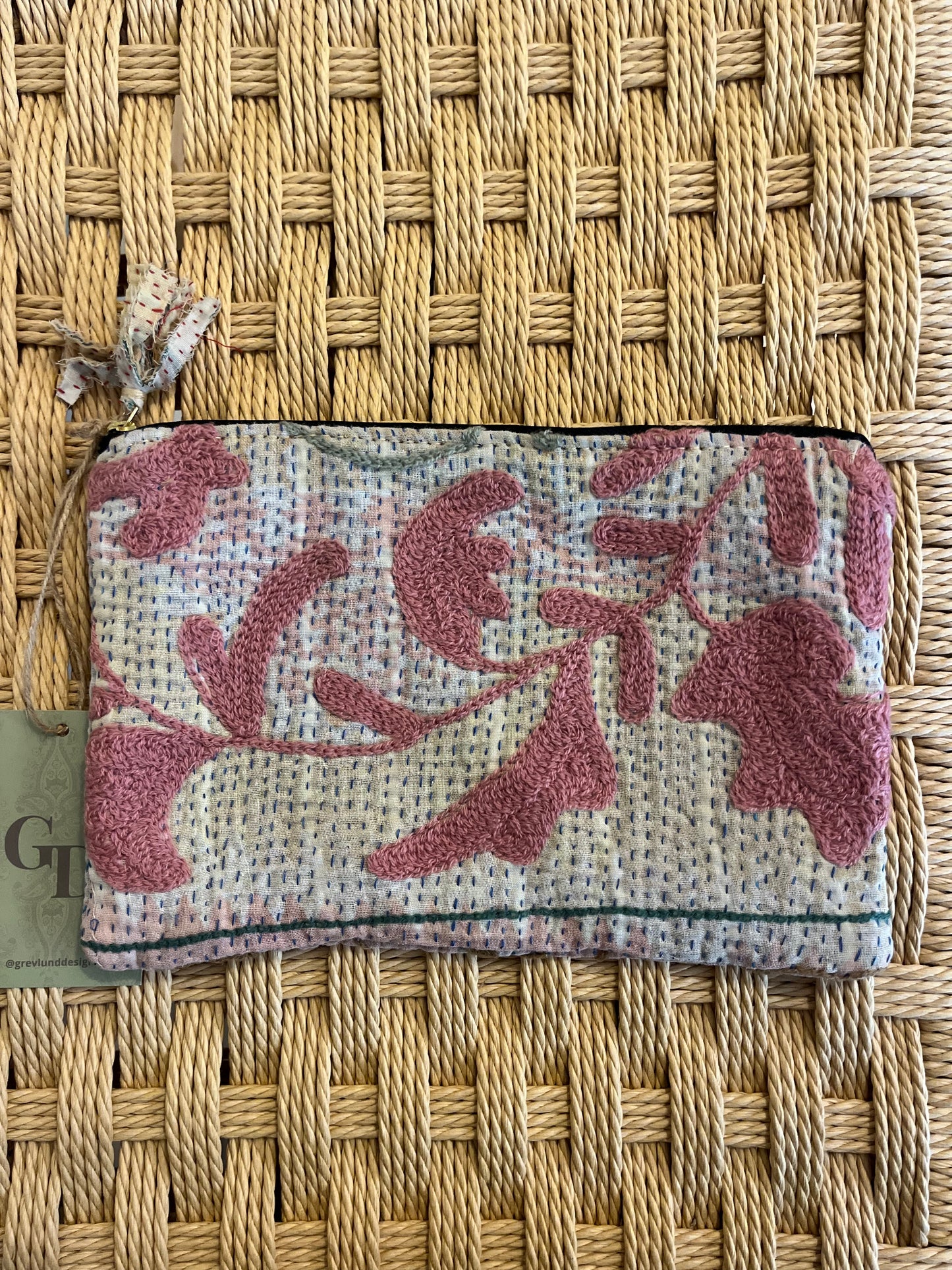 Kantha clutch suzani
