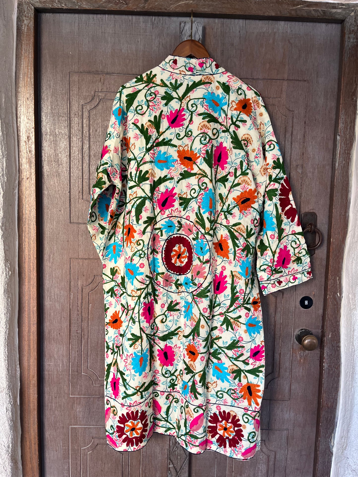 Kimonojakke, blomster