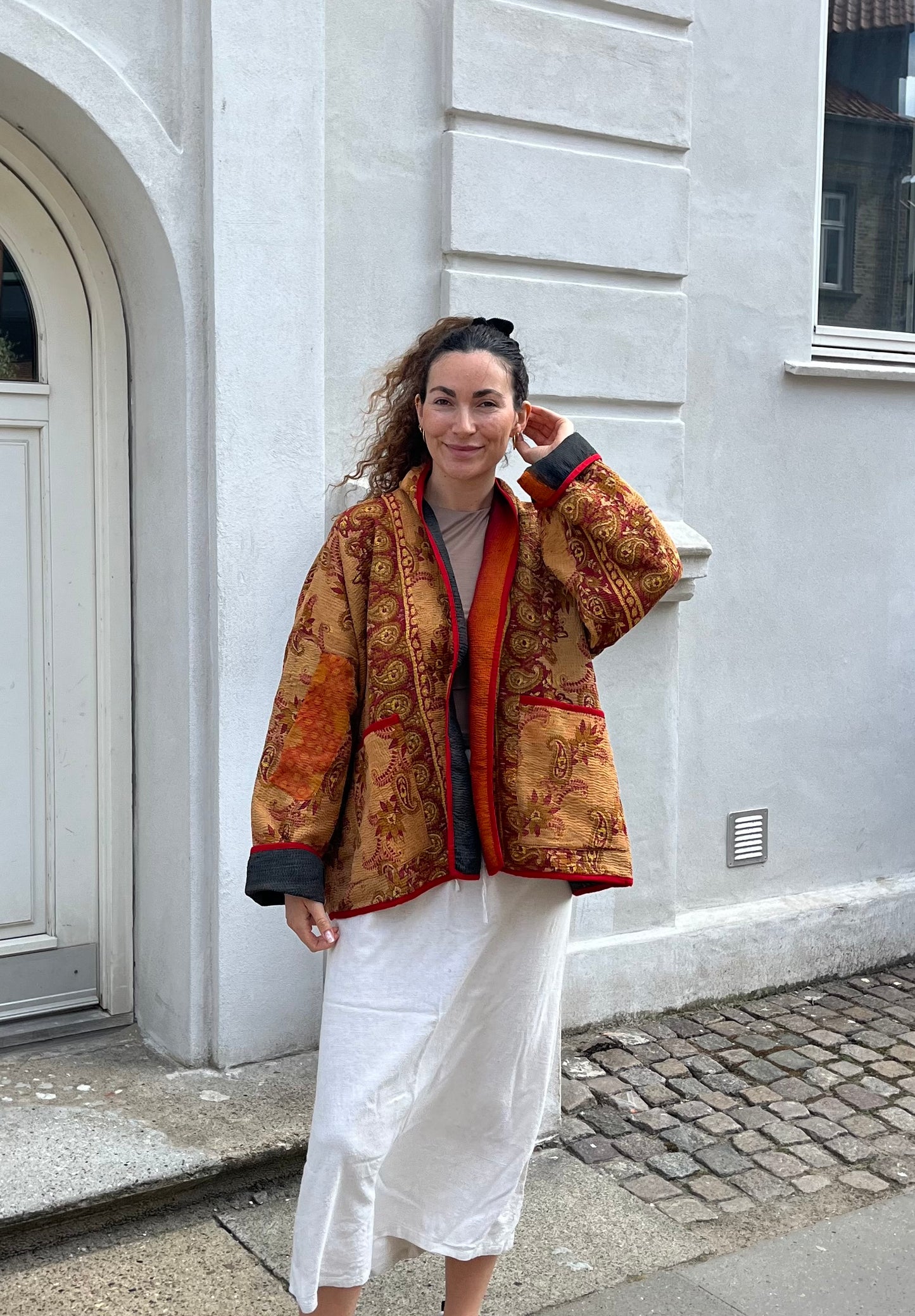 Kantha Jakke Silke