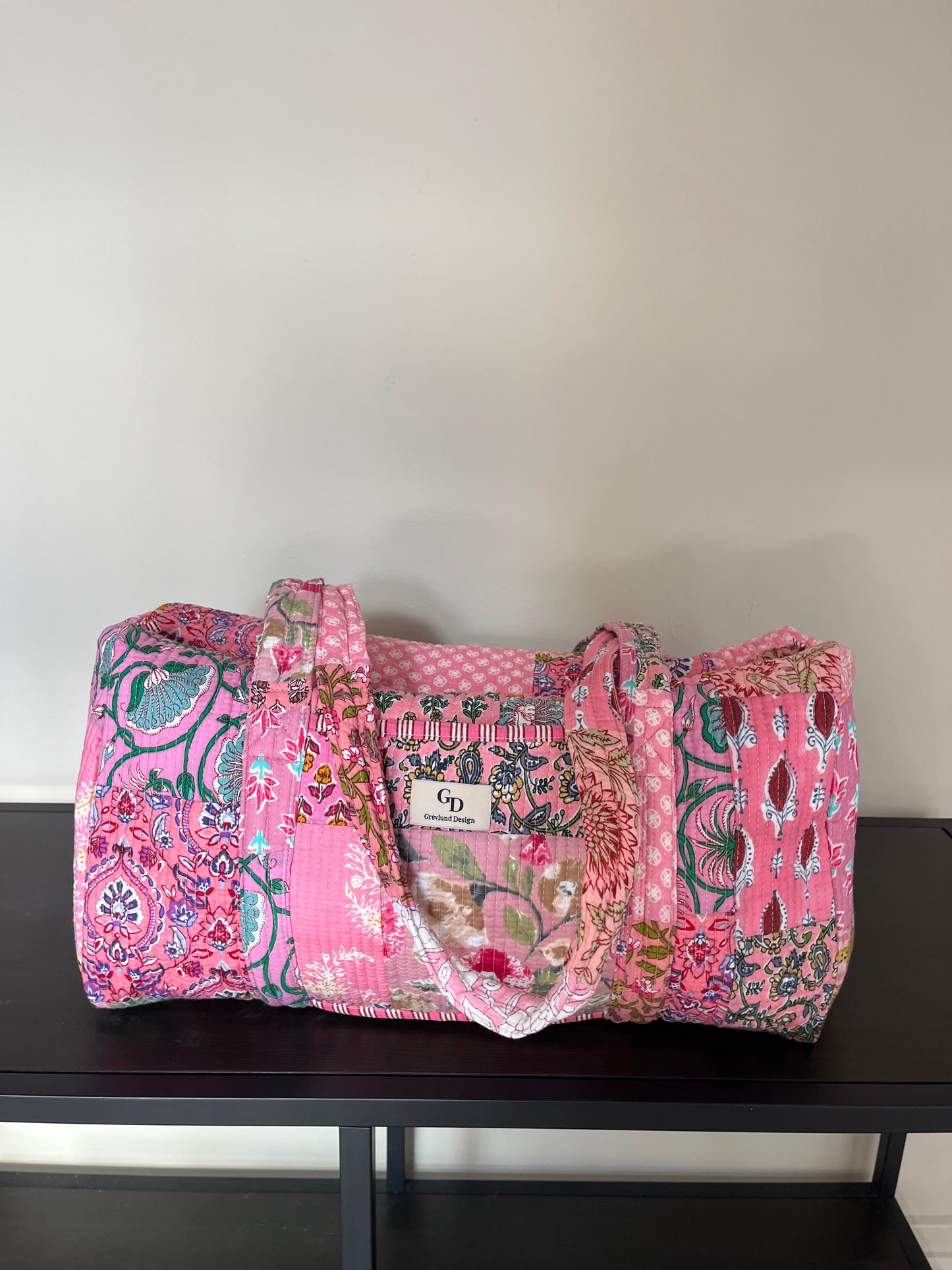 Quilttaske, pink patchwork