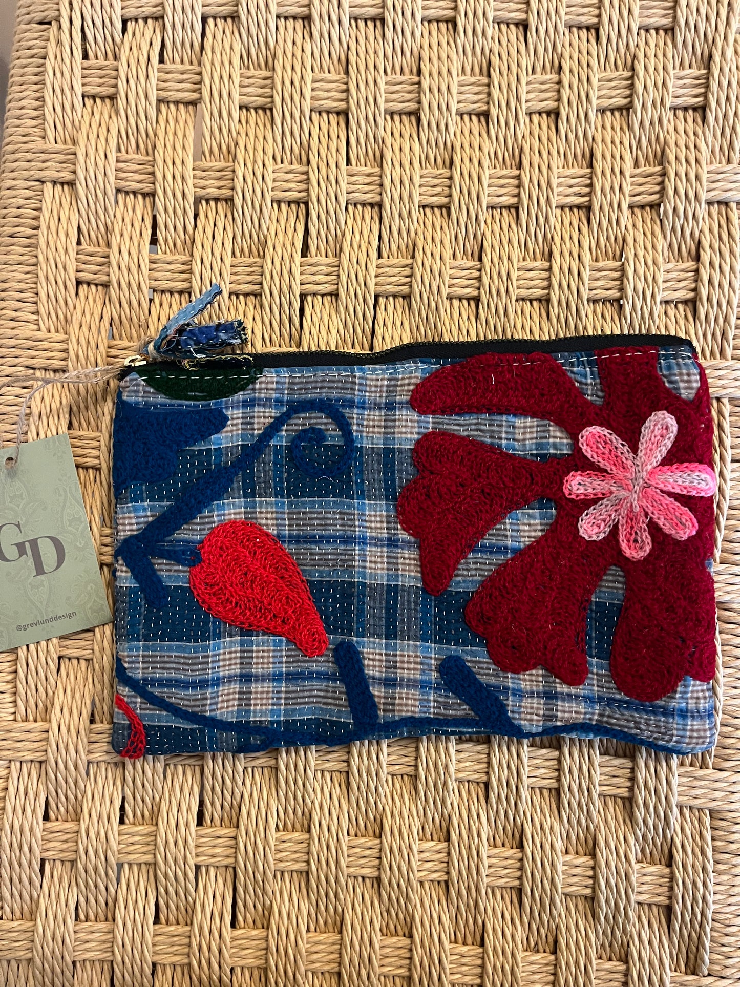 Kantha clutch suzani