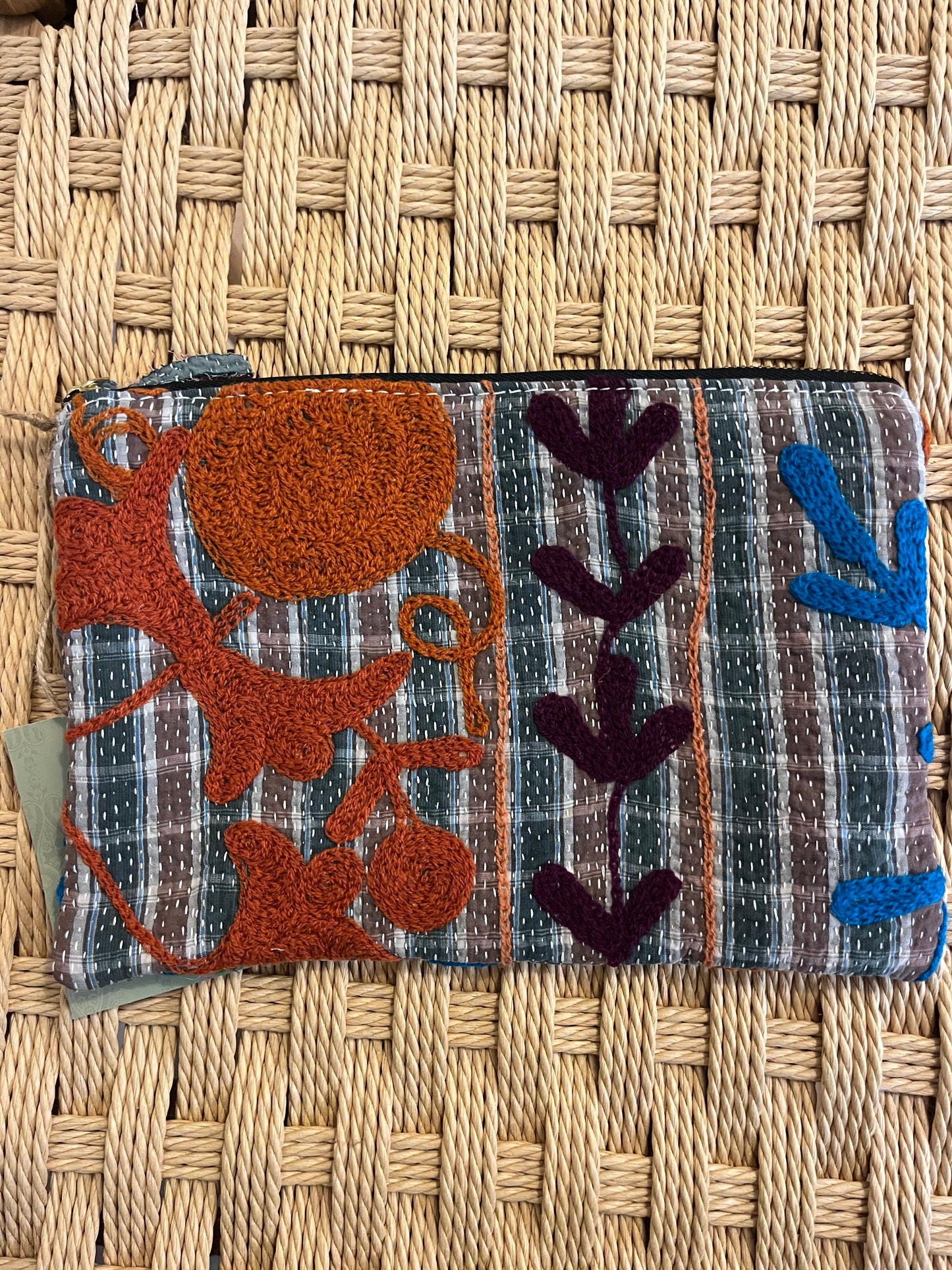 Kantha clutch suzani