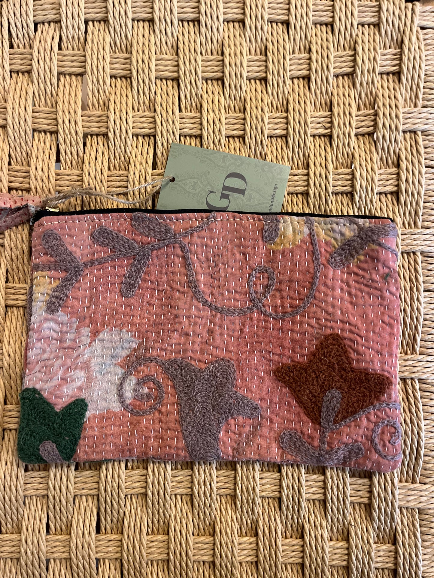 Kantha clutch suzani