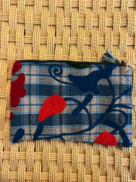 Kantha clutch suzani